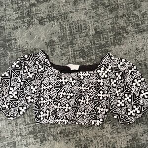 Mare Mare x Anthropologie Geometric Off Shoulder Women's Crop Top